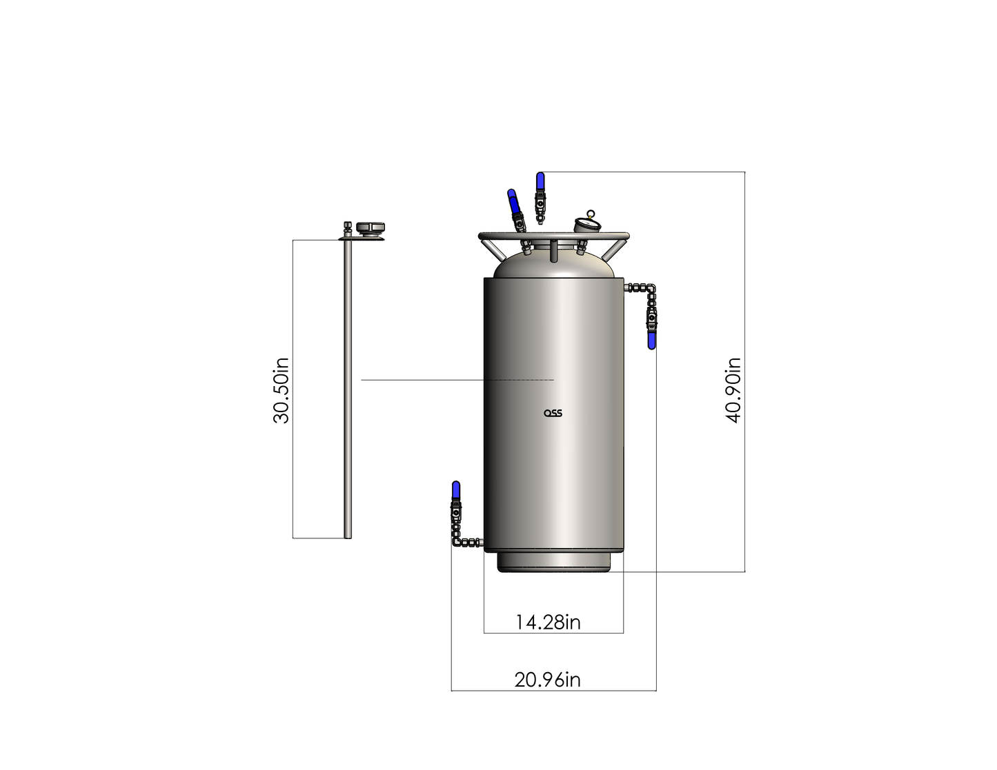 Jacketed Solvent Tank - 50lb