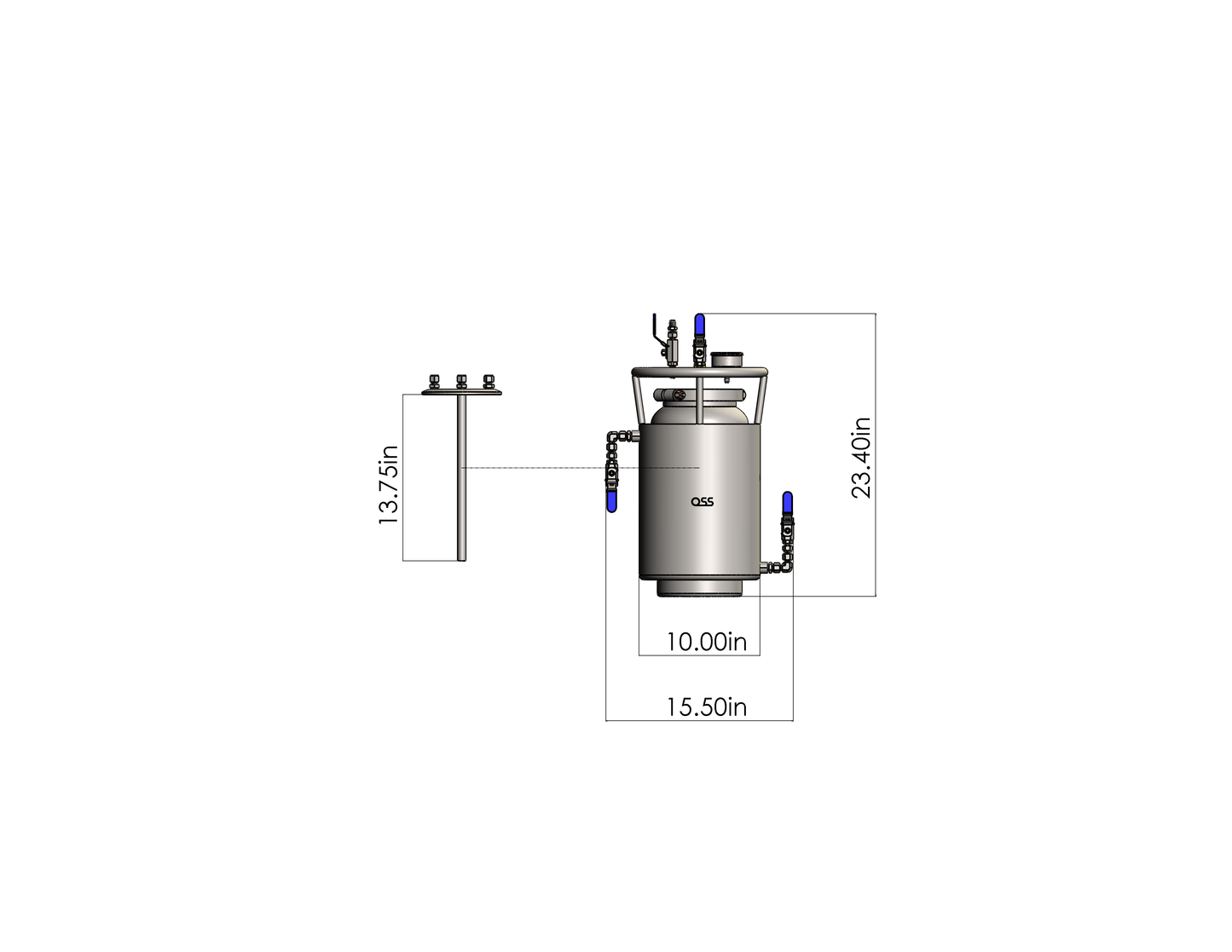 Jacketed Solvent Tank - 10lb